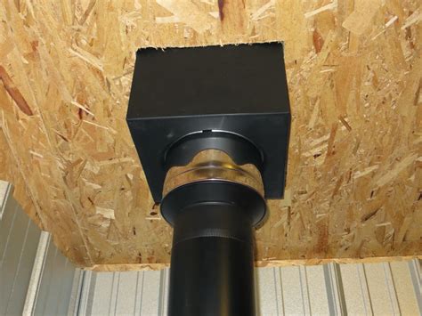 metal flashing for ceiling support box wood stove|DIY: How To Install A Wood Burning Stove .